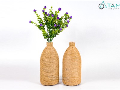 Chai quấn dây dừa Handmade 1 lít